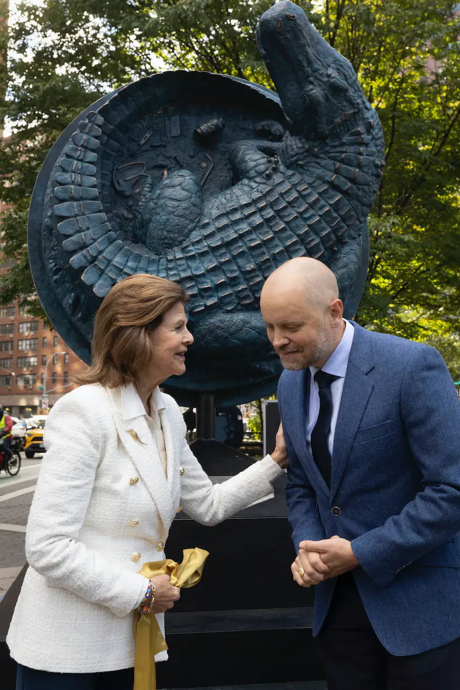 A Swedish Alligator Sculpture On Exhibit in New York